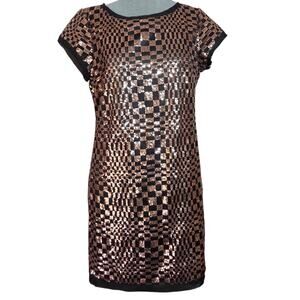 Eliza J Sequin Short Sleeve Dress Size 8